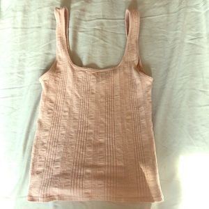 American Eagle pink ribbed cami